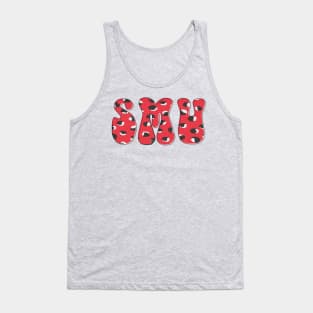 Spotted Red SMU Tank Top